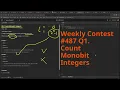 Leetcode Weekly Contest 487 Q1 Count Monobit Integers