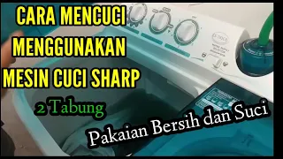 how to wash using a sharp 2 tub washing machine clean and pure clothes