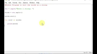 Python Program to sort the words in a string