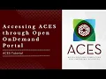 ACES Tutorial Accessing ACES Portal through Open OnDemand