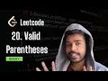 20 Valid Parentheses Problem solved in Java Simple and Easy Explanation Telugu