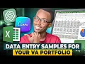 How to Create Data Entry Samples for Your Virtual Assistant Portfolio