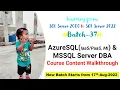 AzureSQL MI MSSQL Server DBA Course Content Walkthrough