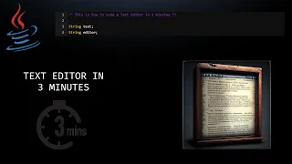 JAVA IN MINUTES - How to code a Text Editor in 3 MINUTES