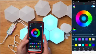 RGB Hexagon Lights Smart App Control DIY Hexagon Wall Lights 10 Pack