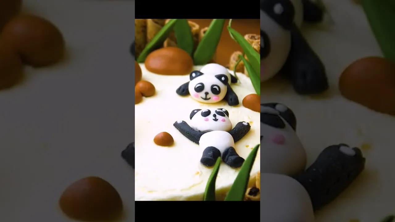 DIY Panda Cake  Animal Theme Cake - Cake Decorating Ideas #shorts