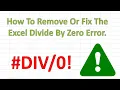 Fix The 0 Divide By Zero Error In Excel