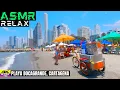PLAYA BOCAGRANDE CARTAGENA Colombia Beach Walk with Ocean Sound 4K ASMR RELAX