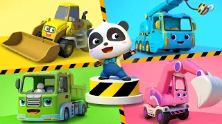 Construction Trucks Song for Kids | Excavator, Crane Truck | BabyBus - Cars World