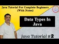 Data Types In Java Basic Understanding Of Java By Harvinder Singh
