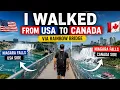 I Walked from the USA to Canada Niagara Falls Border Crossing on Foot via Rainbow Bridge 4K