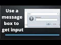 how to use a input message box to get input in java swing netbeans ide