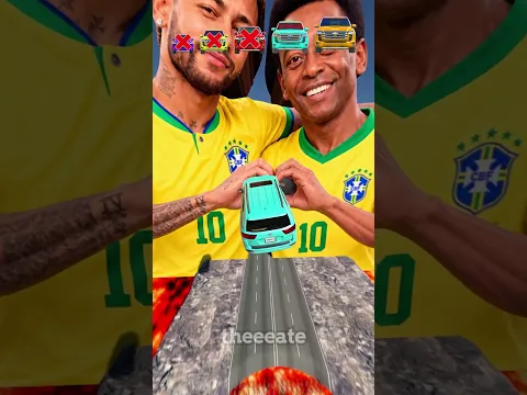 Neymar Love Pele vs Different Sizes Of Toyota Car + Fire,Lava Spikes & Water Pits #beamng