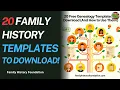 20 Free Genealogy Templates to Download And Links to Use Them