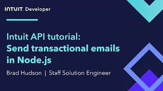 Send Transactional Emails in Node js Intuit API Tutorial