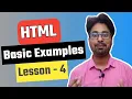 Tutorial 4 HTML Basic Examples - HTML Tutorial For Beginners Vikash Kumar Singh