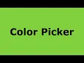 OpenCV Color Picker