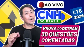 [🔴LIVE 16h] PROVA SIMULADA DO DETRAN 2026 - CNH DO BRASIL 2026 - LEGISLAÇÃO DE TRÂNSITO #38