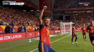 هدف رودريغو هيرنانديز كاسكانتي ضد التشيك   إسبانيا     التشيك في دوري الأمم الأوروبية      دندنها