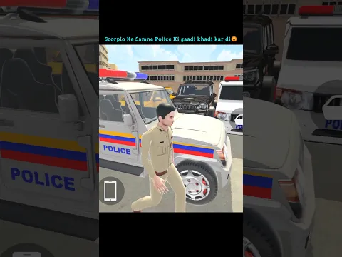 Scorpio ke Samne Police Car parking Kar Diya 🤯😈 Indian Theft Auto Simulator 💥 #shorts #gaming #gta