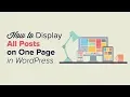 How to list posts from a specific category on a custom page in WordPress