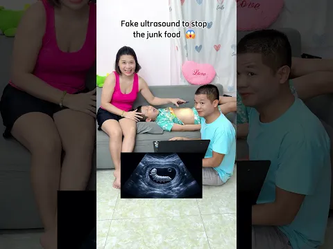 Use a fake ultrasound to stop your little one from snacking. 🤣👦 #funny #couple