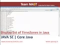 Java - Display list of timezones in Java Team MAST