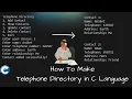 Telephone directory in c language C language project