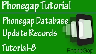 Free Phonegap Tutorial for Android iOS for Beginners 08 - Update Record in SQLITE using Phonegap