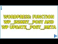 Wordpress function wp - insert
