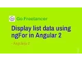 Display list data using ngFor in Angular 2