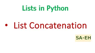 List Concatenation in Python Concatenation in Python with examples CBSE List operations Python