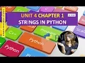 CLASS XI COMPUTER SCIENCE UNIT 4 CHAPTER 1 STRINGS IN PYTHON IN HINDI PART 2
