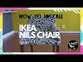 How to install IKEA Nils Chair in Navy Blue Velvet
