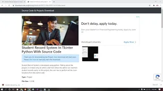 Student Record System in Tkinter Python with source code Source Code Projects