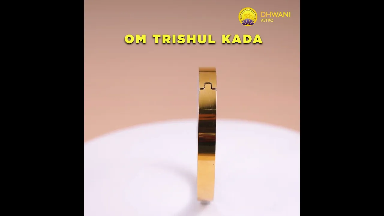Om Trishul Kada (IGP Gold & Silver Plating)
