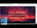 How To Add Background Image In HTML CSS Visual Studio Code