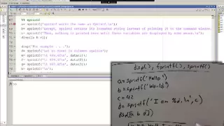 Strings fprintf sprintf and input