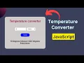 How to make Temperature converter using HTML CSS JavaScript Full Tutorial