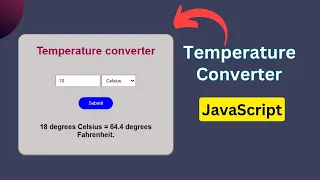 How to make Temperature converter using HTML CSS JavaScript Full Tutorial
