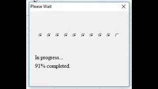 Excel VBA - progress bar while macro running