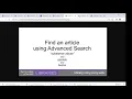 Finding Books and Articles Using OneSearch