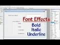 Microsoft Visual Basic 6 0 - Program for using Bold Italic Underline Strikethru effects on Text