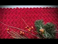Christmas Crochet Table Runner EASY SHELL STITCH