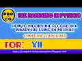 HOW TO MODIFY THE RECORD IN A BINARY FILE USING OS MODULE