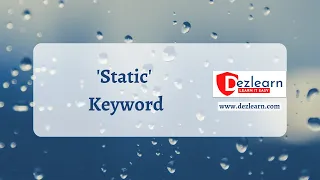 Session 8 Static Keyword in Java Object Oriented Programming Series OOPS