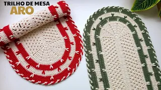 Trilho de mesa Aro em crochê #videoaula #crochet #handmade #croche