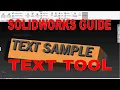 Solidworks Beginner Tutorial - Text Tool