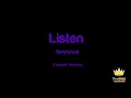 Beyoncé   Listen Karaoke Version
