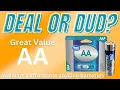 GREAT VALUE Testing Walmart s AA Alkaline Batteries comparing to my favorite AA Alkaline